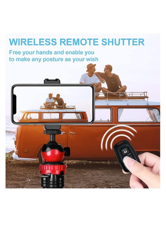 Mobile Phone Tripod, Portable Flexible Tripod, Flexible Smart Phone/Camera Tripod, Mini Video Blog Tripod, With Wireless Remote Control, Compatible With Iphone and other Android Phones