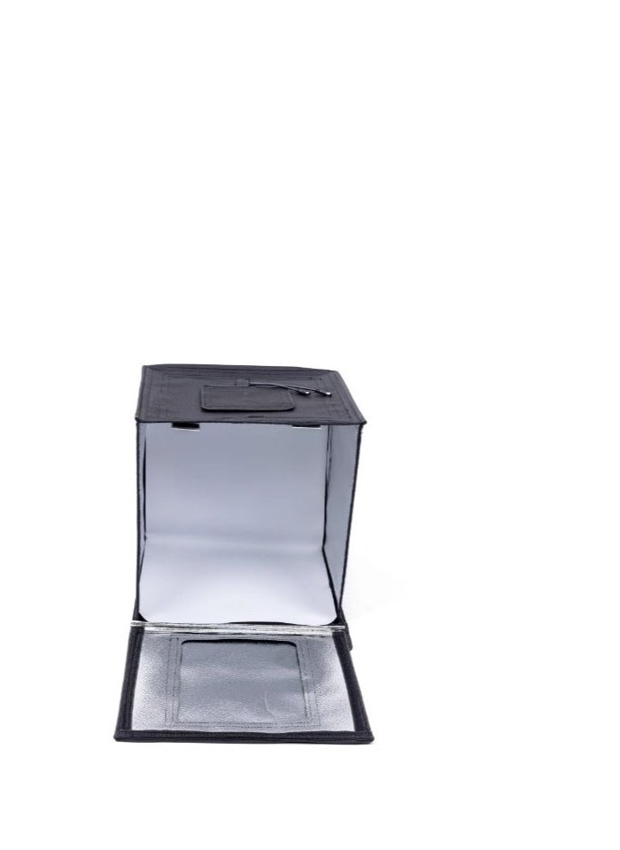 PROMAGE PM-440 II LED Photo Light Box 40x40cm – Foldable Portable Photography Studio Tent with Dual LED Strips, Dimmable Lighting, and Multiple Backdrops for Product Shooting