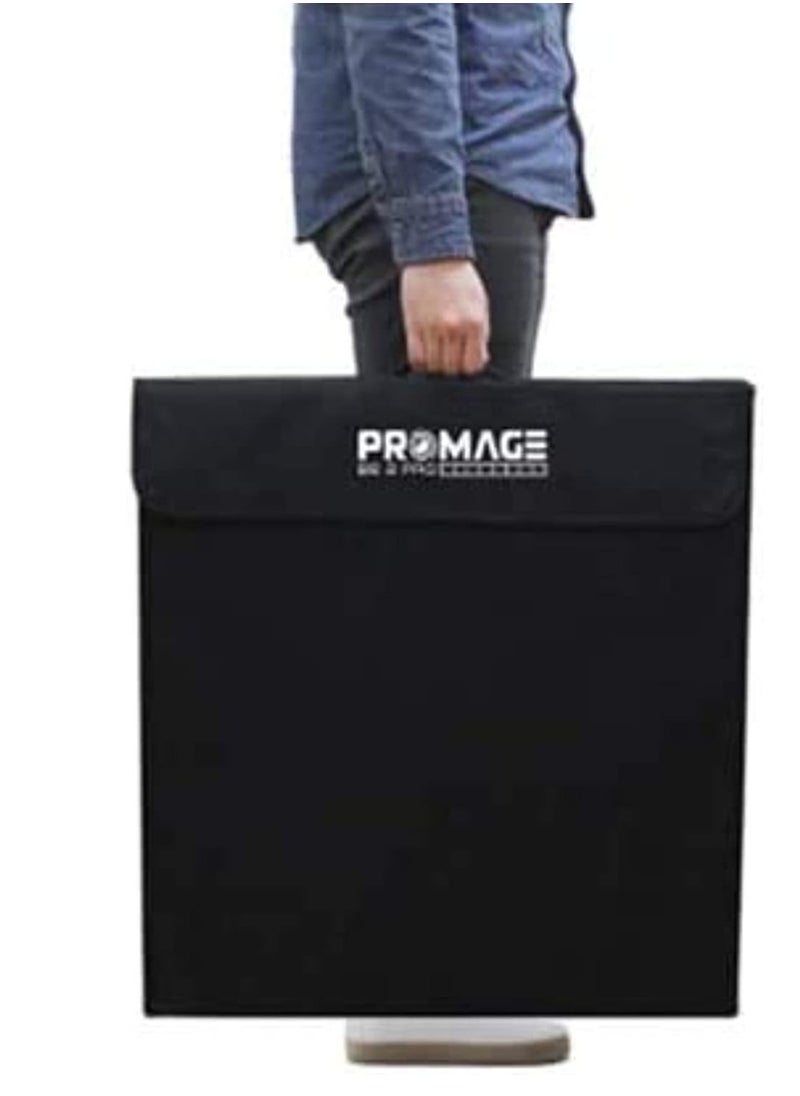 PROMAGE PM-440 II LED Photo Light Box 40x40cm – Foldable Portable Photography Studio Tent with Dual LED Strips, Dimmable Lighting, and Multiple Backdrops for Product Shooting