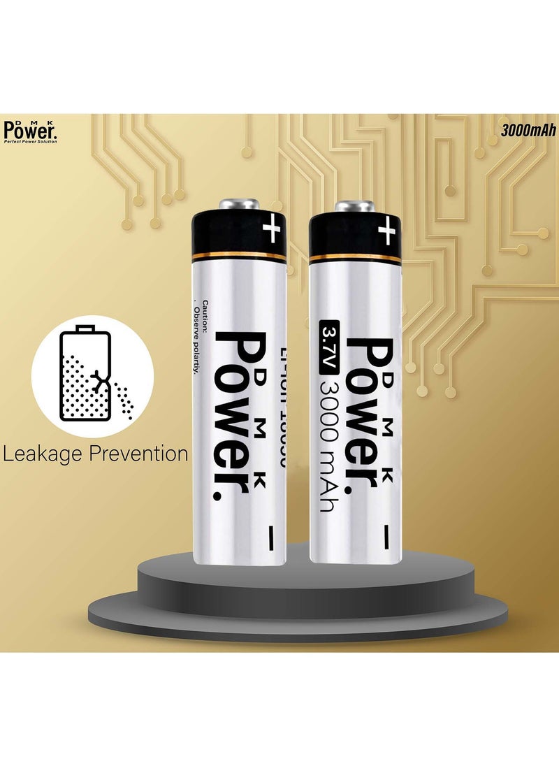 DMK Power 20pcs Rechargeable Button Top Li-on Battery 18650 3.7V 3000MAH Battery Compatible with Electric Tools Toys LED Flashlights Torch and Etc