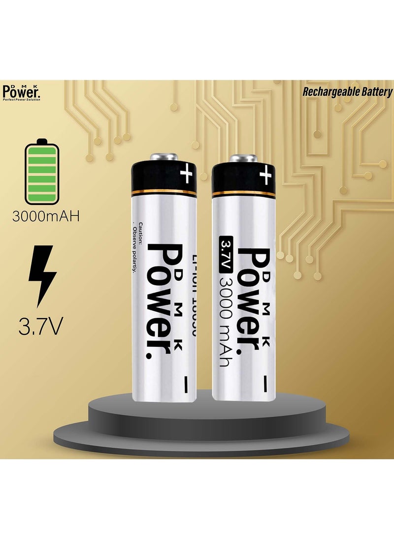 DMK Power 16pcs Rechargeable Button Top Li-on Battery 18650 3.7V 3000MAH Battery Compatible with Electric Tools Toys LED Flashlights Torch and Etc