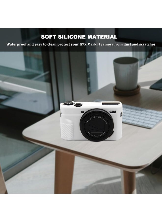 G7X Mark II Camera Case, Soft Silicone Protective Case, Canon PowerShot G7X Mark II Camera Slim and Lightweight Case (without Lens Cap)