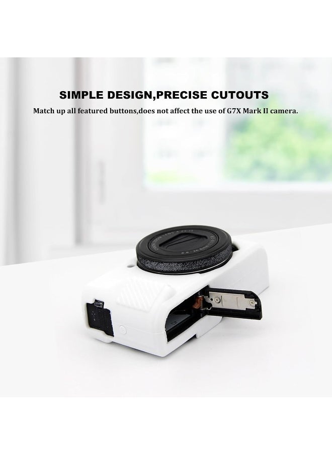 G7X Mark II Camera Case, Soft Silicone Protective Case, Canon PowerShot G7X Mark II Camera Slim and Lightweight Case (without Lens Cap)