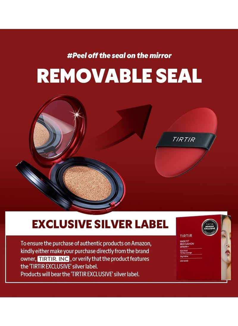 TIRTIR Mask Fit Red Cushion #21W Natural Ivory 0.63 oz (18 g) Full Coverage