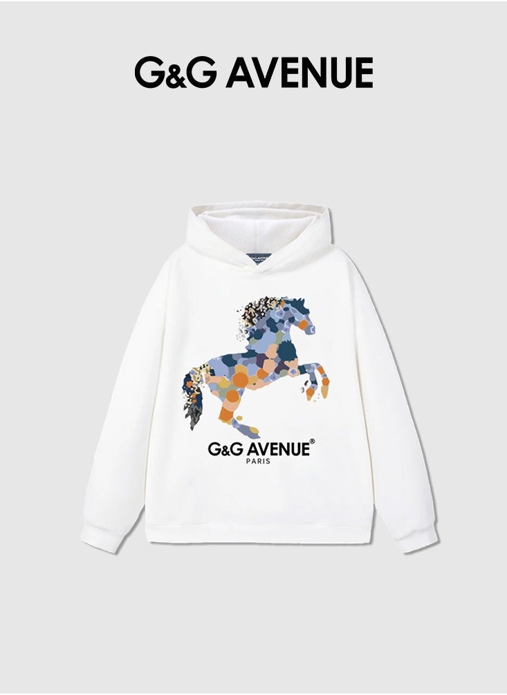 Mens Hoodies Pullover Oversized Hoodie Wash Plush Cotton Hooded Sweatshirt Vintage Heavyweight Hoodie Men Streetwear