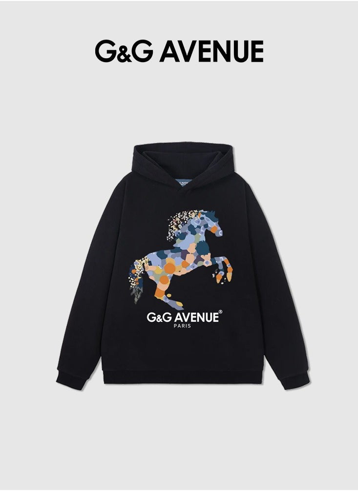 Mens Hoodies Pullover Oversized Hoodie Wash Plush Cotton Hooded Sweatshirt Vintage Heavyweight Hoodie Men Streetwear