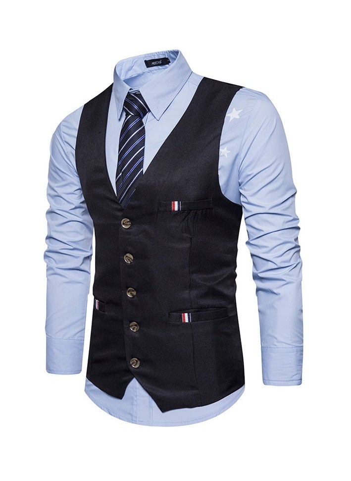 New Fashionable Herringbone Patterned Suit Vest