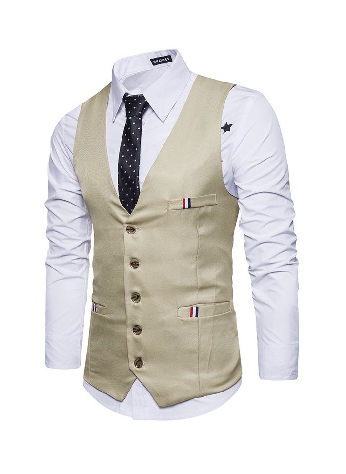 New Fashionable Herringbone Patterned Suit Vest