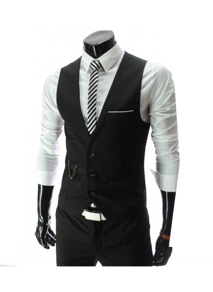 New Fashionable Herringbone Patterned Suit Vest