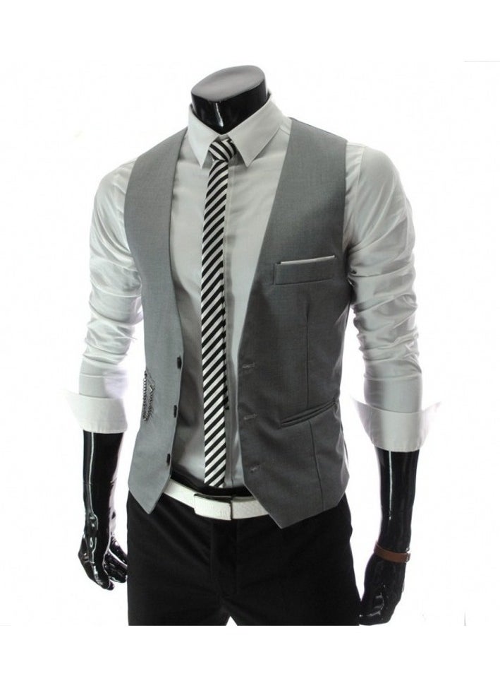 New Fashionable Herringbone Patterned Suit Vest