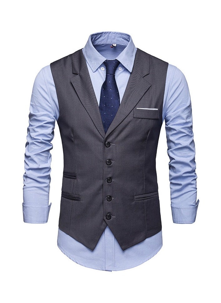 New Fashionable Herringbone Patterned Suit Vest