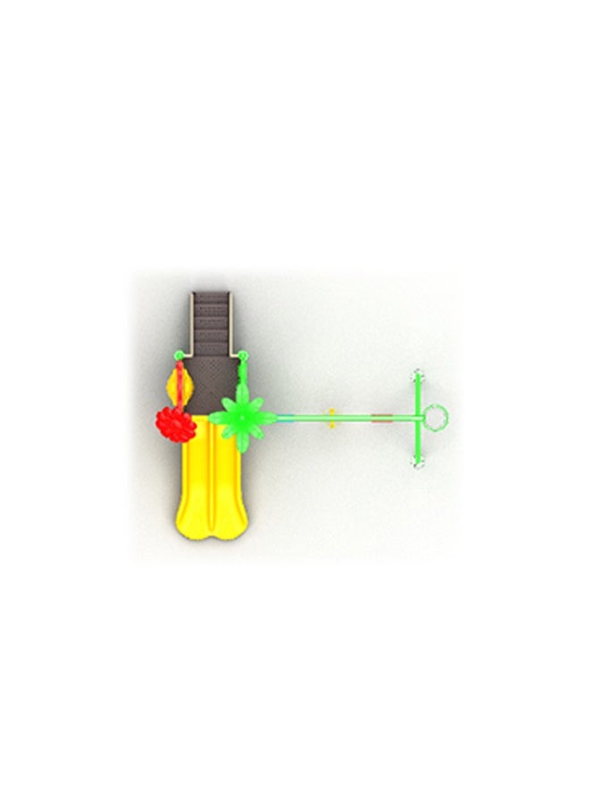 Active Outdoors! Children'S Fun Combination Of Single Yellow Slide And Swing