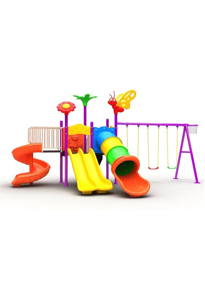 Colorful Fun Children'S Outdoor Play Combination, Slide Swing One-Stop Joy Experience