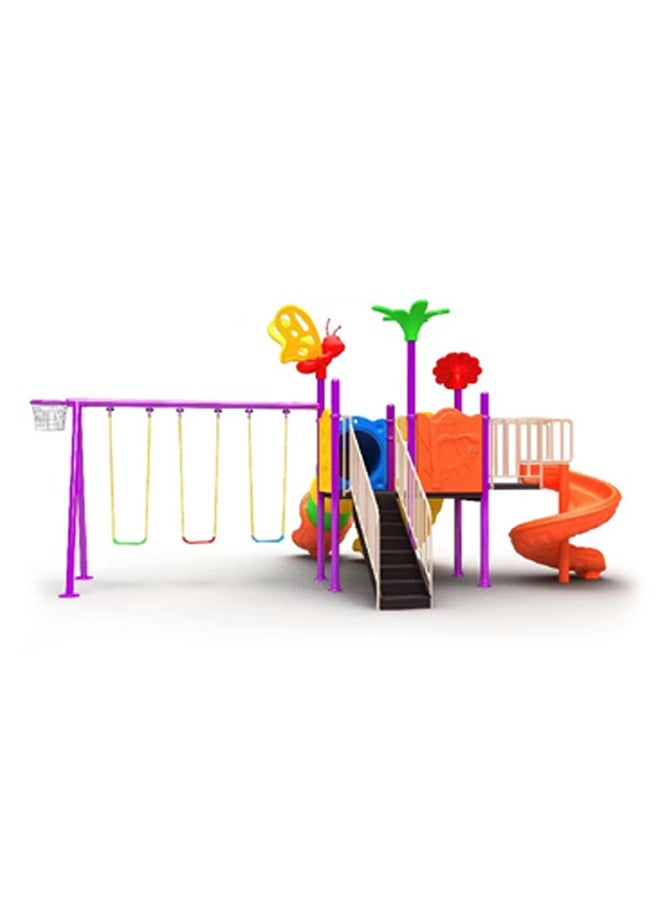 Colorful Fun Children'S Outdoor Play Combination, Slide Swing One-Stop Joy Experience