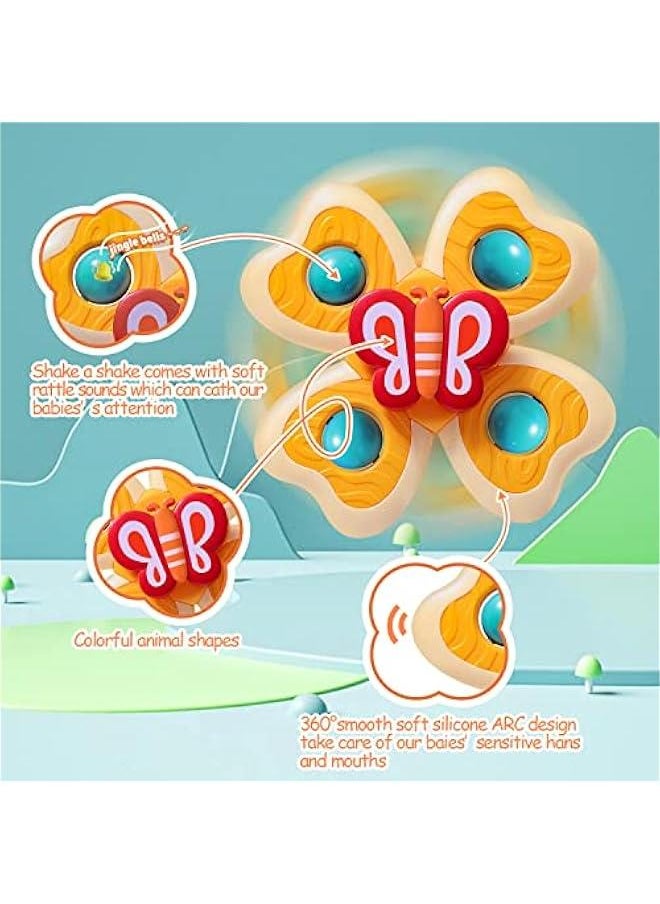 3PCS Spinner Toys for 1-3 Year Old Boys & Girls -  Cup Spinning Toys for Toddlers & Babies 12-18 Months - First Birthday Gifts