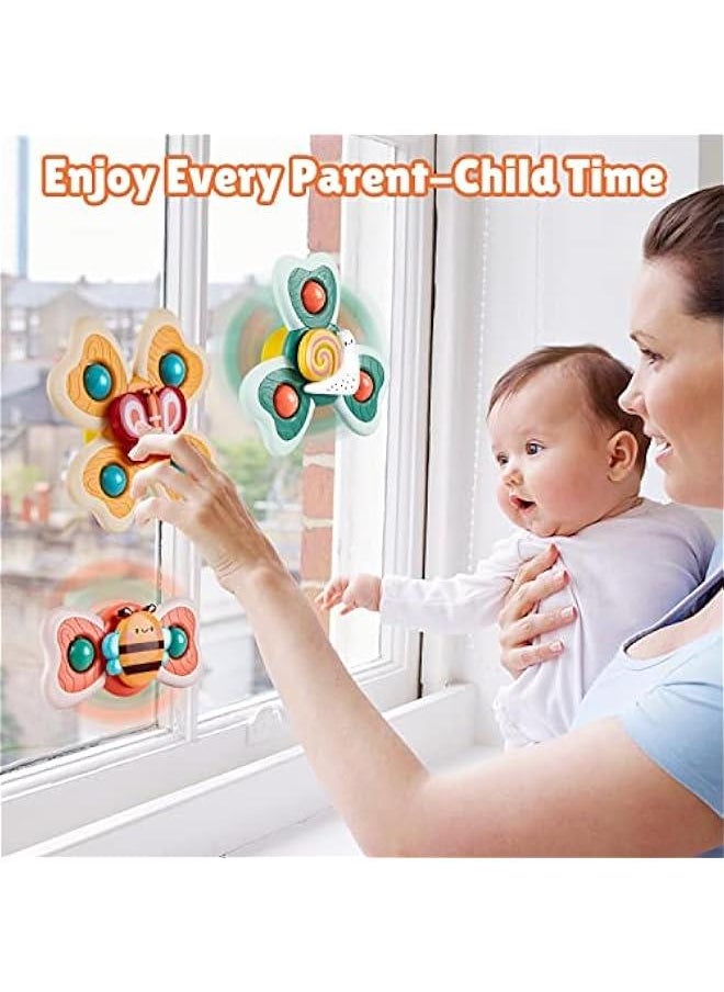 3PCS Spinner Toys for 1-3 Year Old Boys & Girls -  Cup Spinning Toys for Toddlers & Babies 12-18 Months - First Birthday Gifts