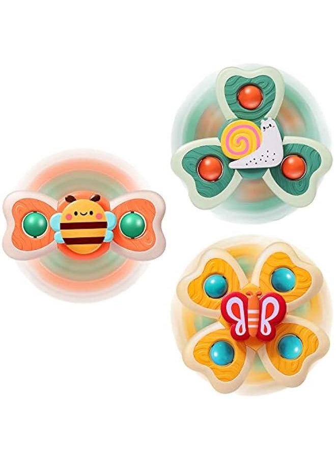 3PCS Spinner Toys for 1-3 Year Old Boys & Girls -  Cup Spinning Toys for Toddlers & Babies 12-18 Months - First Birthday Gifts