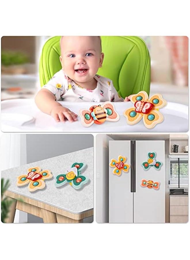 3PCS Spinner Toys for 1-3 Year Old Boys & Girls -  Cup Spinning Toys for Toddlers & Babies 12-18 Months - First Birthday Gifts