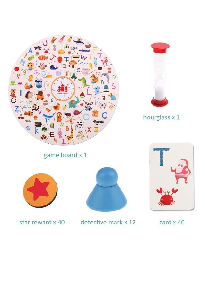 Kids Memory Matching Board Card Game for Toddlers 3 Years Old Wooden Puzzles Tabletop Games Learning Toy Age 2 3 4 5 and up Families Party