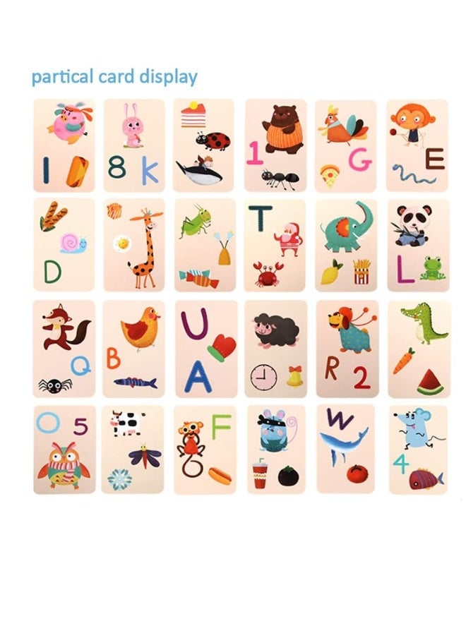 Kids Memory Matching Board Card Game for Toddlers 3 Years Old Wooden Puzzles Tabletop Games Learning Toy Age 2 3 4 5 and up Families Party