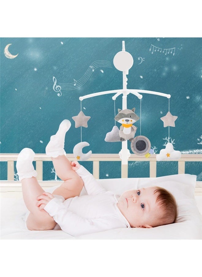 Bed Bell Rattle，Nursery Mobile Crib Wind Chime Mobile Adorable Rotate Music Ring Crib Ornament for Baby Room