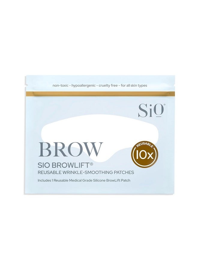 SiO Beauty BrowLift Forehead Anti-Wrinkle Patch - Expression Line Smoothing - Medical-Grade Silicone for Overnight Wrinkle Reduction & Anti-Aging Hydration, Reusable (10x)