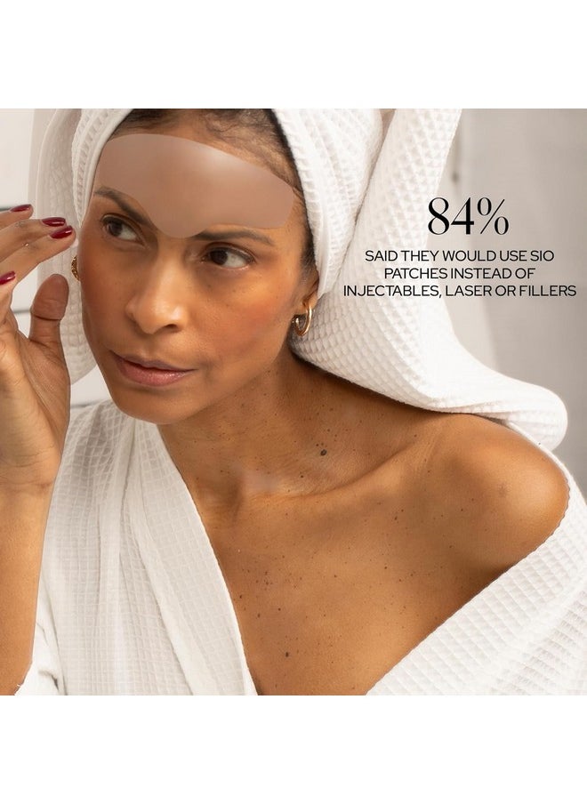 SiO Beauty BrowLift Forehead Anti-Wrinkle Patch - Expression Line Smoothing - Medical-Grade Silicone for Overnight Wrinkle Reduction & Anti-Aging Hydration, Reusable (10x)
