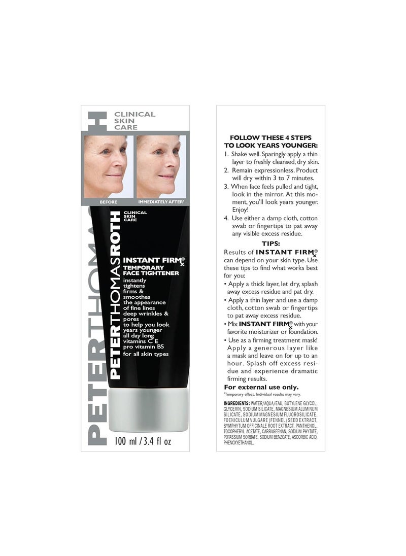 Instant FIRMx Temporary Face Tightener | Firm and Smooth the Look of Fine Lines, Deep Wrinkles and Pores (3.4 ounce)