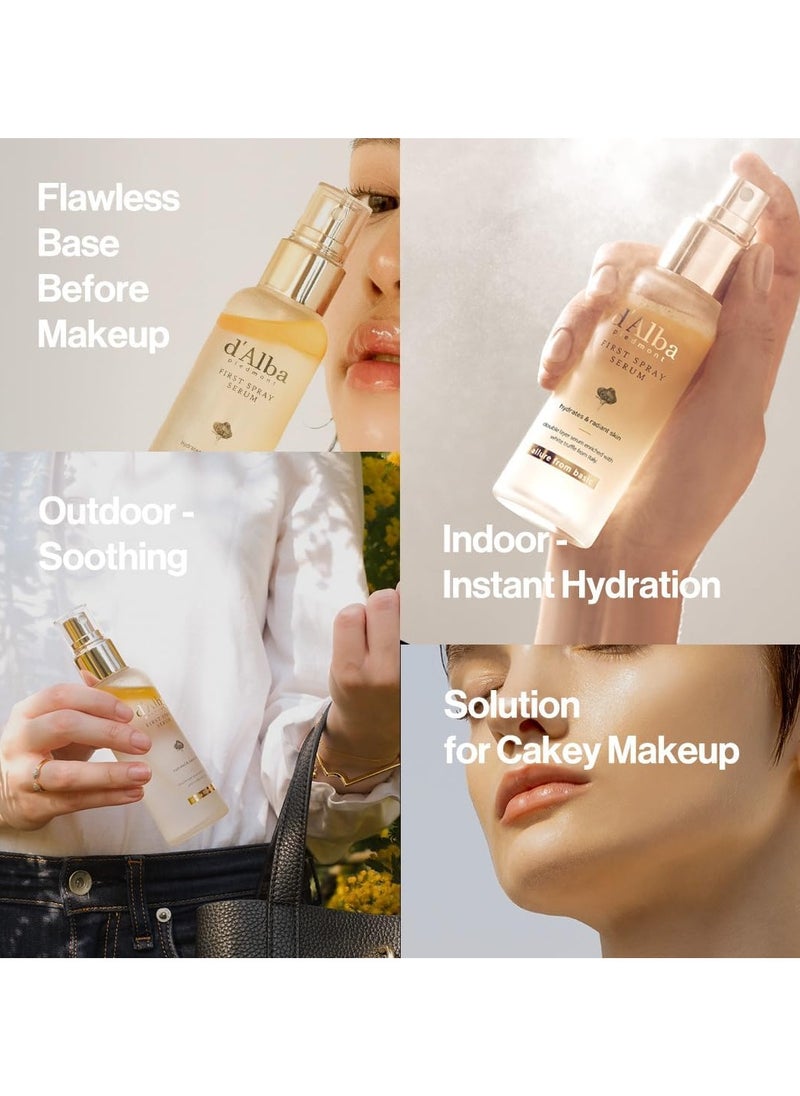 Italian White Truffle First Spray Serum (Vegan), glowy hydrating serum face mist, dalbamist, 100ML