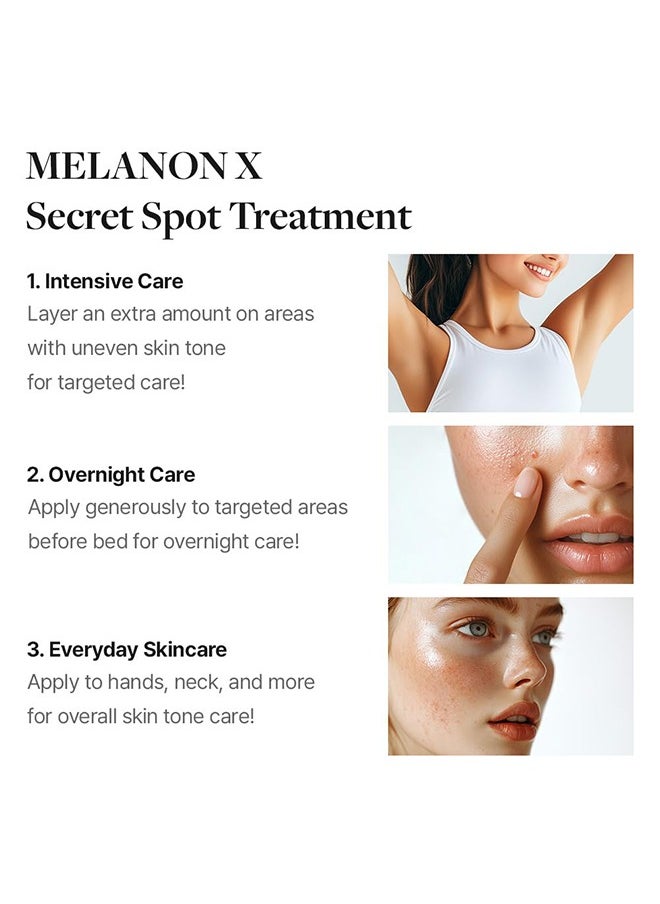 Melanon X Cream, Dark Spot & Blemish Care Cream, Skin Evenness Support, Spot Appearance Improvement Cream, Anti Aging and Skin Lightening, 30ml