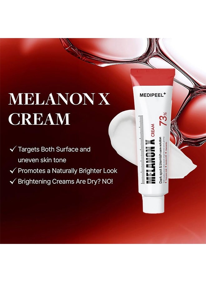 Melanon X Cream, Dark Spot & Blemish Care Cream, Skin Evenness Support, Spot Appearance Improvement Cream, Anti Aging and Skin Lightening, 30ml