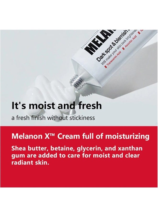 Melanon X Cream, Dark Spot & Blemish Care Cream, Skin Evenness Support, Spot Appearance Improvement Cream, Anti Aging and Skin Lightening, 30ml