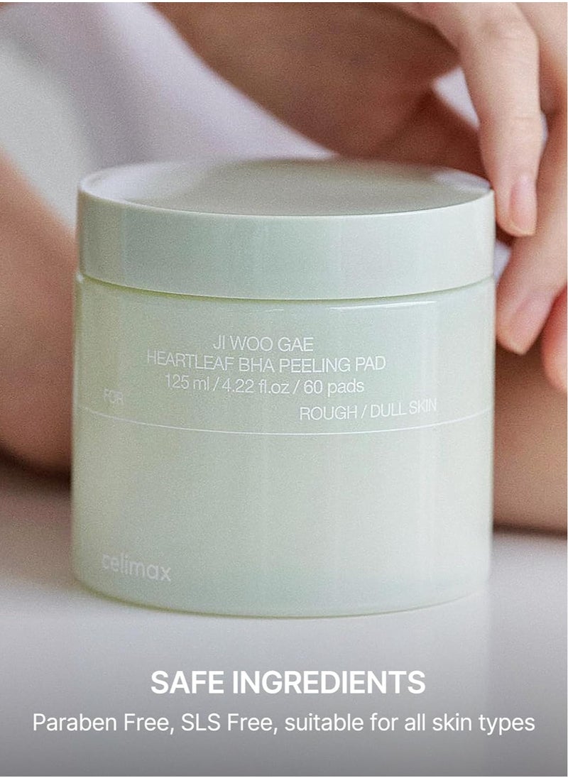 Celimax Ji.Woo.Gae Heartleaf BHA Peeling Pad 60 Pad, 125ml