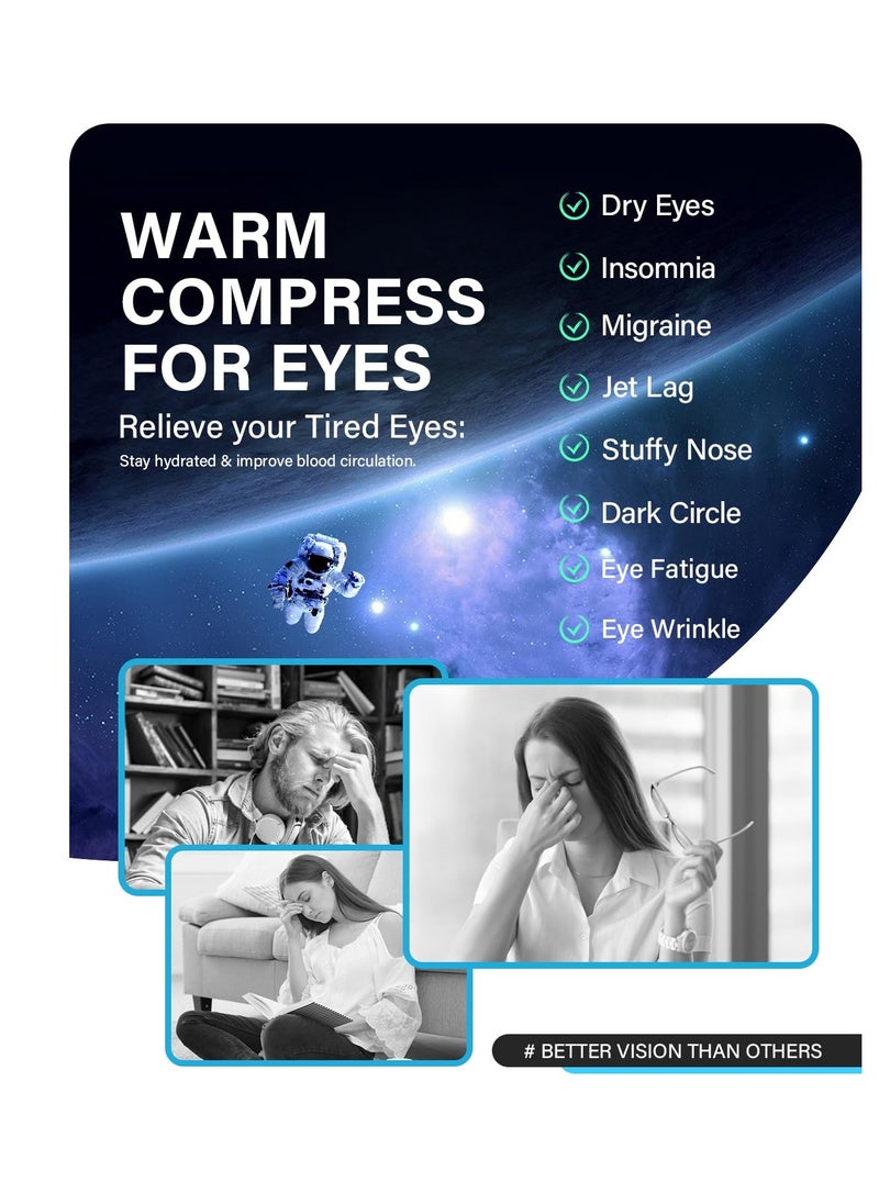 21 Packs Double Earloops Steam Eye Masks for Dry Eyes, Graphene Warm Eye Mask, Heated Eye Mask Reduce Puffiness & Dark Circles, Soothe Tired Eyes for Travel Essentials, Party Favors, Lavender