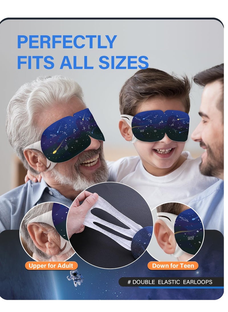 21 Packs Double Earloops Steam Eye Masks for Dry Eyes, Graphene Warm Eye Mask, Heated Eye Mask Reduce Puffiness & Dark Circles, Soothe Tired Eyes for Travel Essentials, Party Favors, Lavender