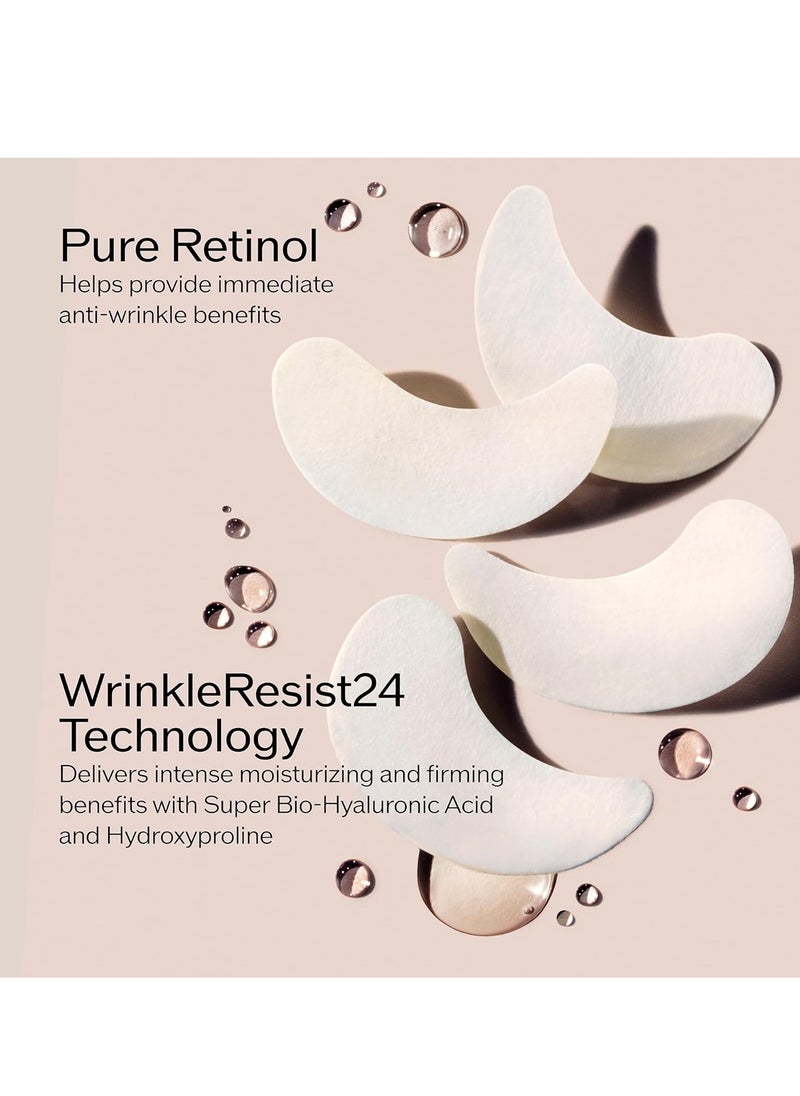 Shiseido Benefiance WrinkleResist24 - Pure Retinol Express Smoothing Eye Mask - 12 Sets of Two Eye Masks - Reduces Appearance of Wrinkles in 15 Minutes