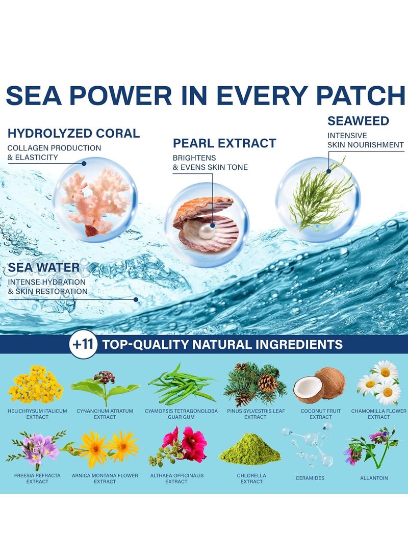 Under Eye Patches for Puffy Eyes and Dark Circles – Hydrating Eye Mask with Hyaluronic Acid Collagen & Caffeine – Skin Care for Women and Men 30 pairs