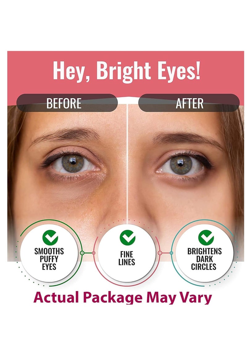 Eye Mask for Puffiness - Under Eye Patches for Dark Circles - Korean Under Eye Mask Patches for Puffy Eyes - Eye Gel Pads Depuffing Eye Brightener, Caffeine, Hydrogel & Collagen (20 Pairs)