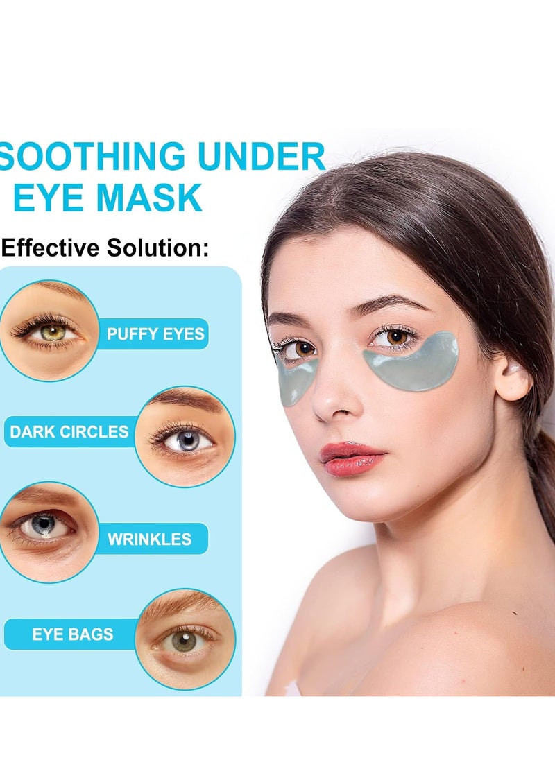 LAVONE Under Eye Patches-30 Pairs Hydrating & Anti-aging Eye Mask Skin Care for Dark Circles and Puffiness,Reduce Wrinkles,Eye Bags and Fine Lines,Eye Masks for Women and Man,with Hair Clips