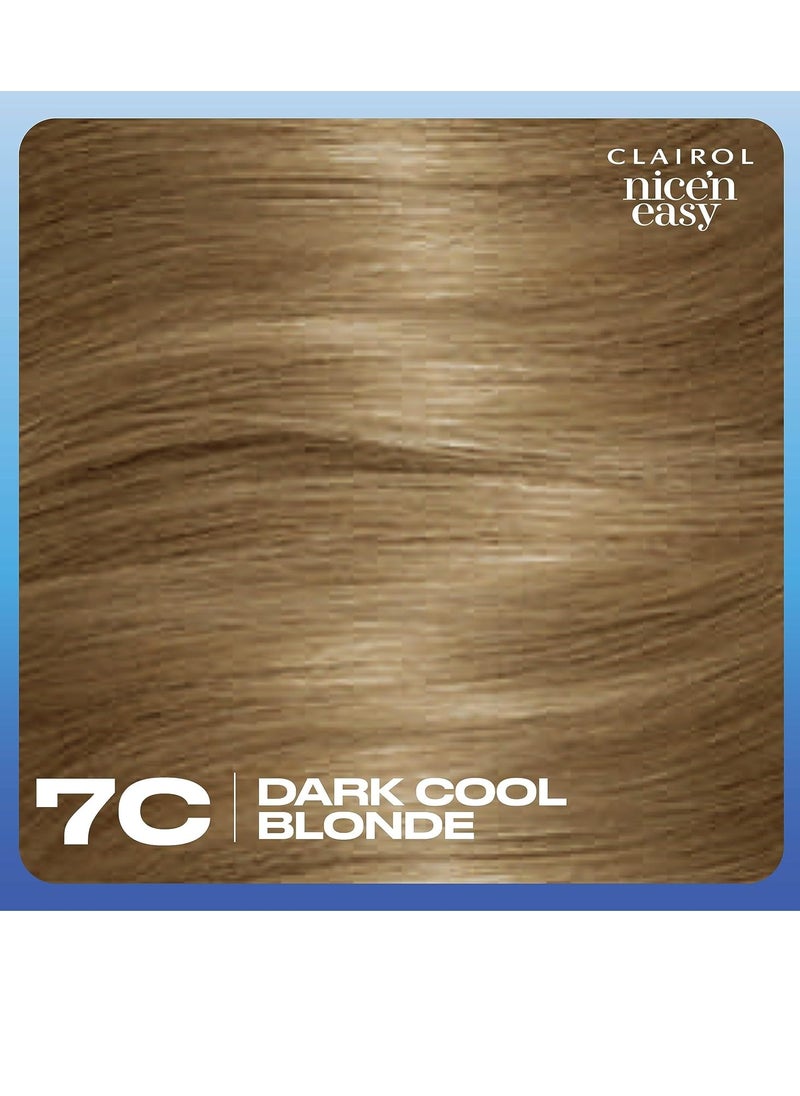 Nicen Easy Crème Natural Looking Oil Infused Permanent Hair Dye 7A 7C Dark Ash Blonde