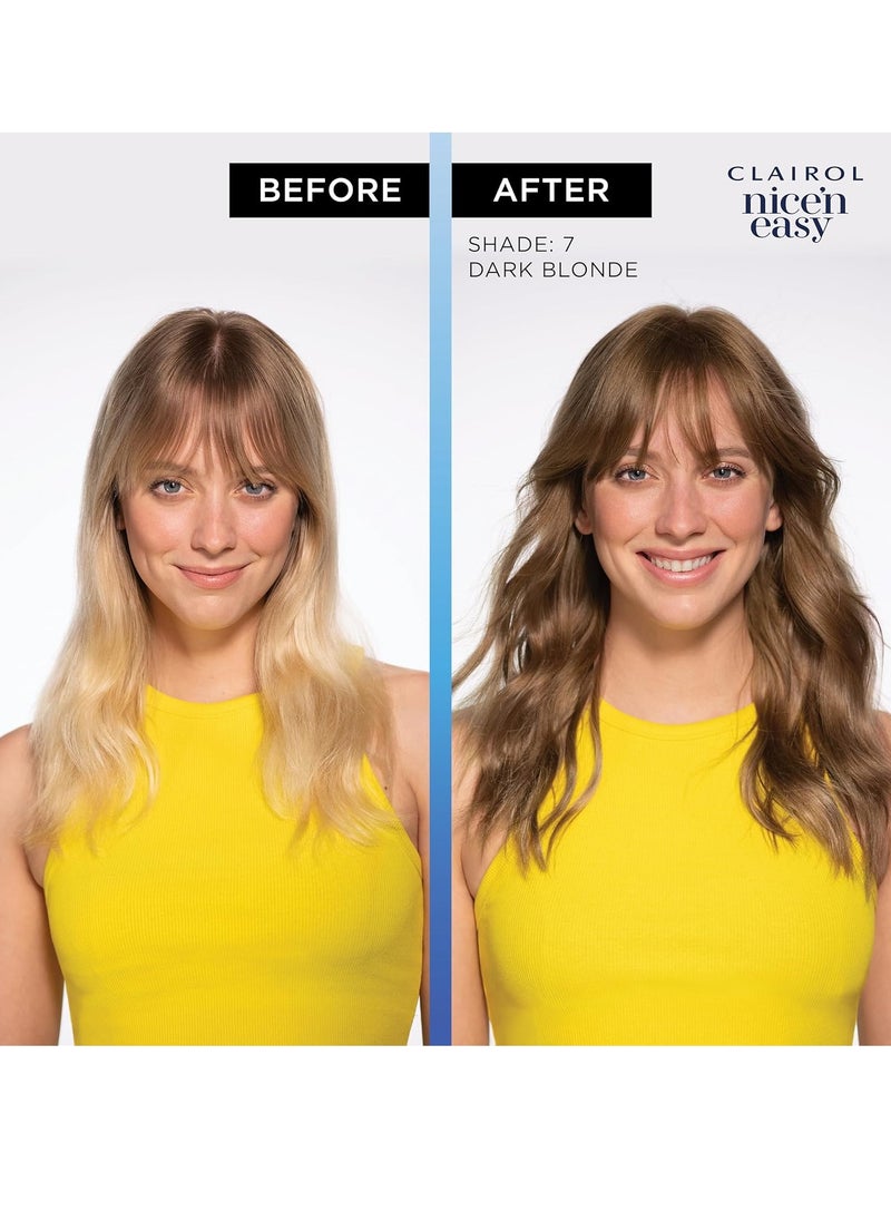 Nicen Easy Crème Natural Looking Oil Infused Permanent Hair Dye 7A 7C Dark Ash Blonde