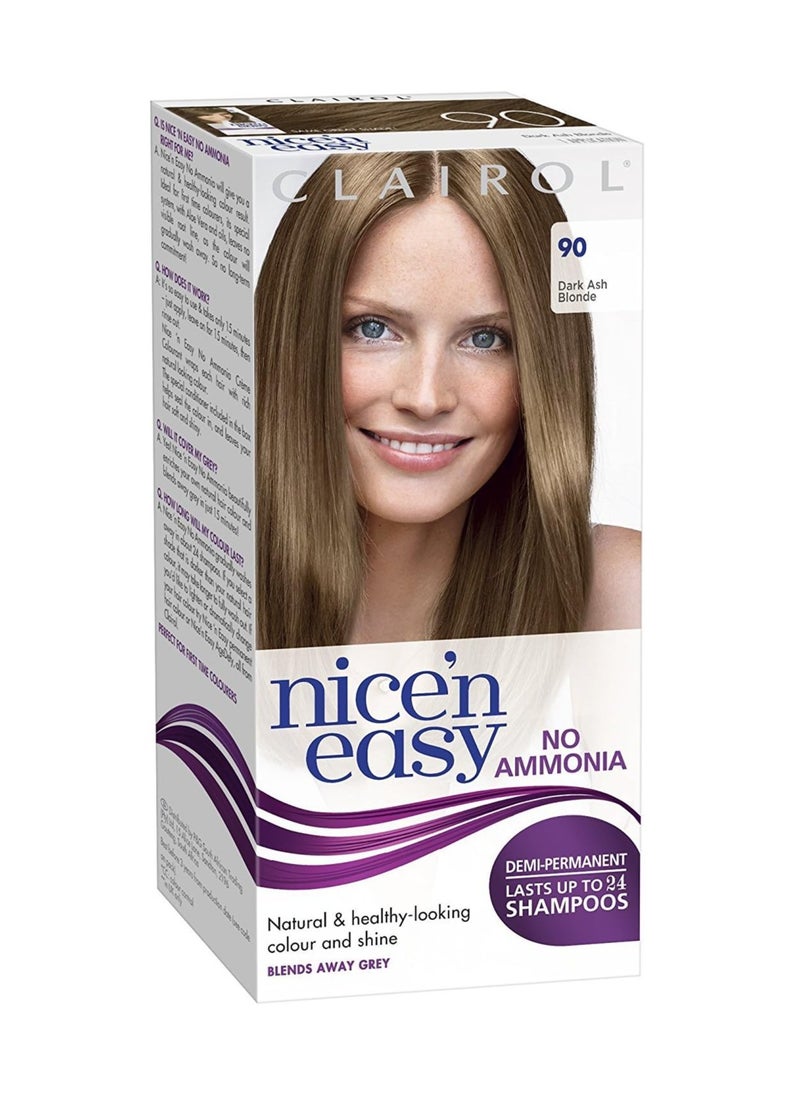 Nice'n Easy No Ammonia Hair Dye 90 Dark Ash Blonde