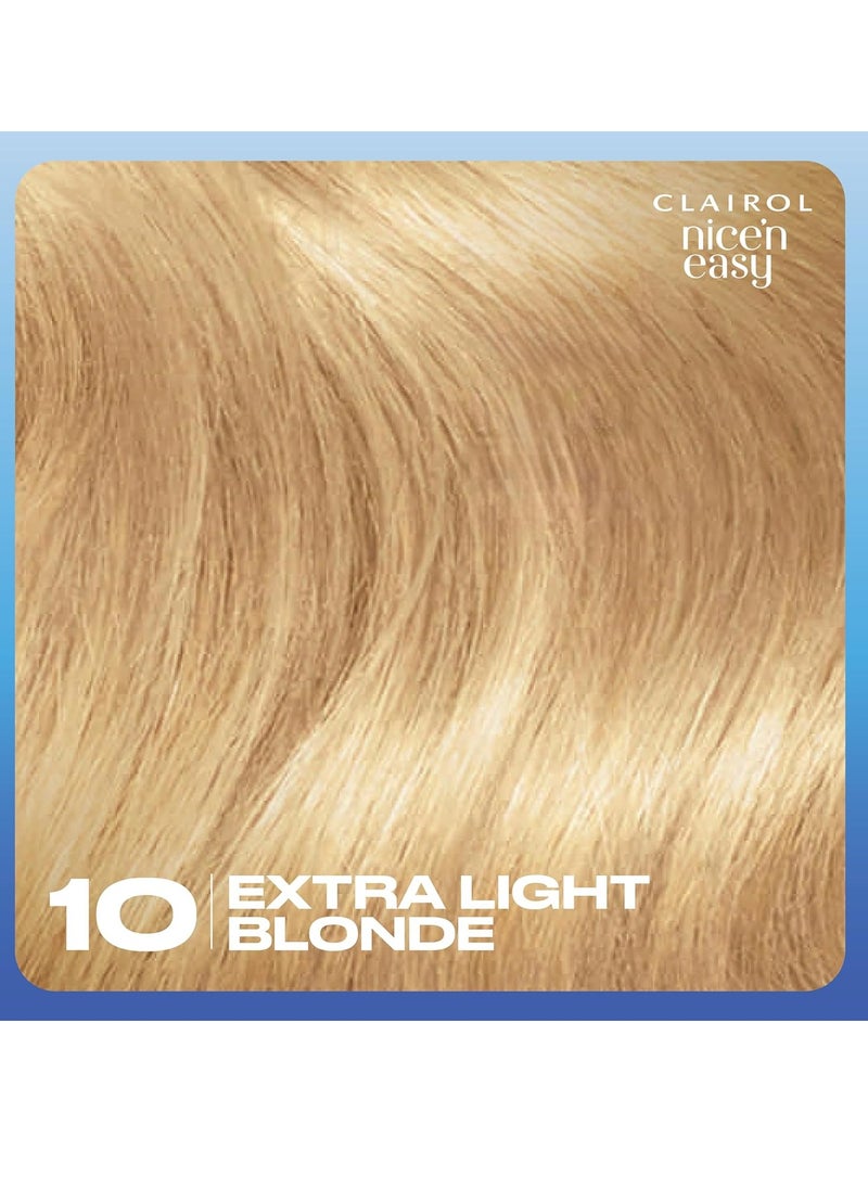 Nicen Easy Creme Natural Looking Oil Infused Permanent Hair Dye 10 Extra Light Blonde