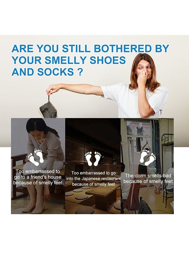 Shoes and Socks Bacteriostatic Deodorizing Spray, Foot Care Shoe Odor Eliminator Deodorizer Spray, Muti Purpose Foot Odor for Shoes Sneakers Boots Sandals Shoe Shock Antibacterial Spray Shoe, Socks Freshener Odor Remover Refreshing Foot Spray - 100ML