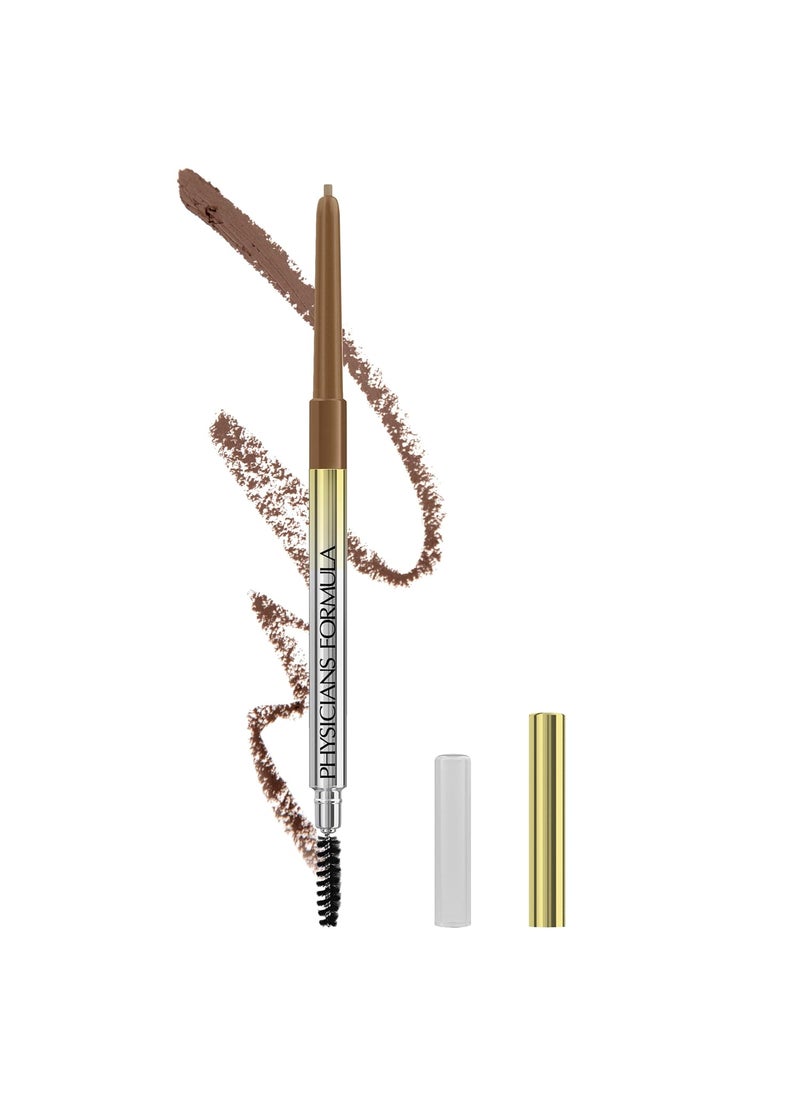 Physicians Formula Eyebrow Retractable Slim Definer Brow Pencil Taupe Brown DualSided Brow Brush Fine Tip Shapes Defines Fills Brow Makeup  Dermatologist Tested Clinicially Tested