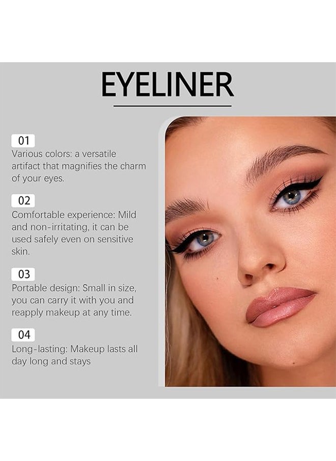Powder Eyeliner, Handmade Natural Powder Eyeliner, Easily Removed Eye Makeup Natural Eyeliner Last for All Day Long Lasting Dry Powder Eyeliner, Charcoal Eyeliner - Black