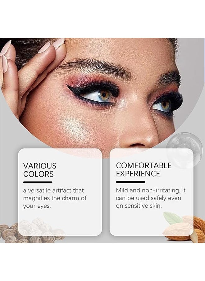 Powder Eyeliner, Handmade Natural Powder Eyeliner, Easily Removed Eye Makeup Natural Eyeliner Last for All Day Long Lasting Dry Powder Eyeliner, Charcoal Eyeliner - Black