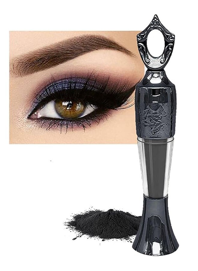 Powder Eyeliner, Handmade Natural Powder Eyeliner, Easily Removed Eye Makeup Natural Eyeliner Last for All Day Long Lasting Dry Powder Eyeliner, Charcoal Eyeliner - Black