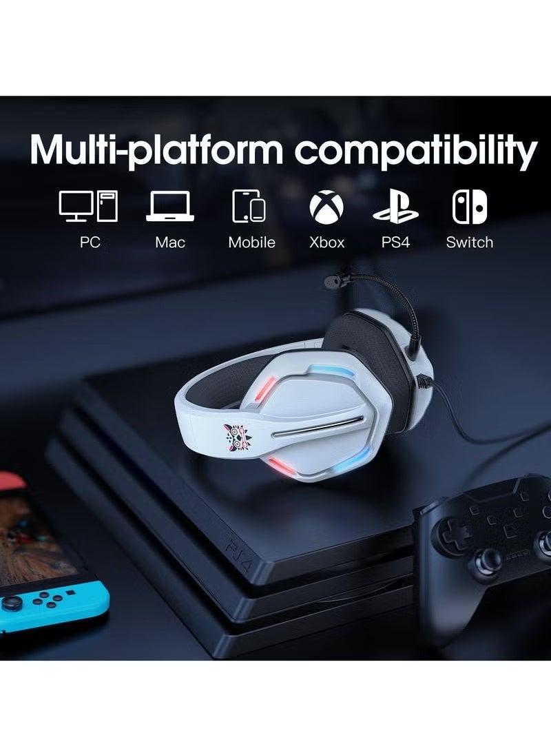 ONIKUMA X27 Wired Computer Gaming Headset - High-Quality Gaming Headphones with Noise Cancelling Microphone, Comfortable Design, Adjustable Volume Control, Clear Sound, Compatible with PC, PS4, Xbox, Laptop, and Mobile