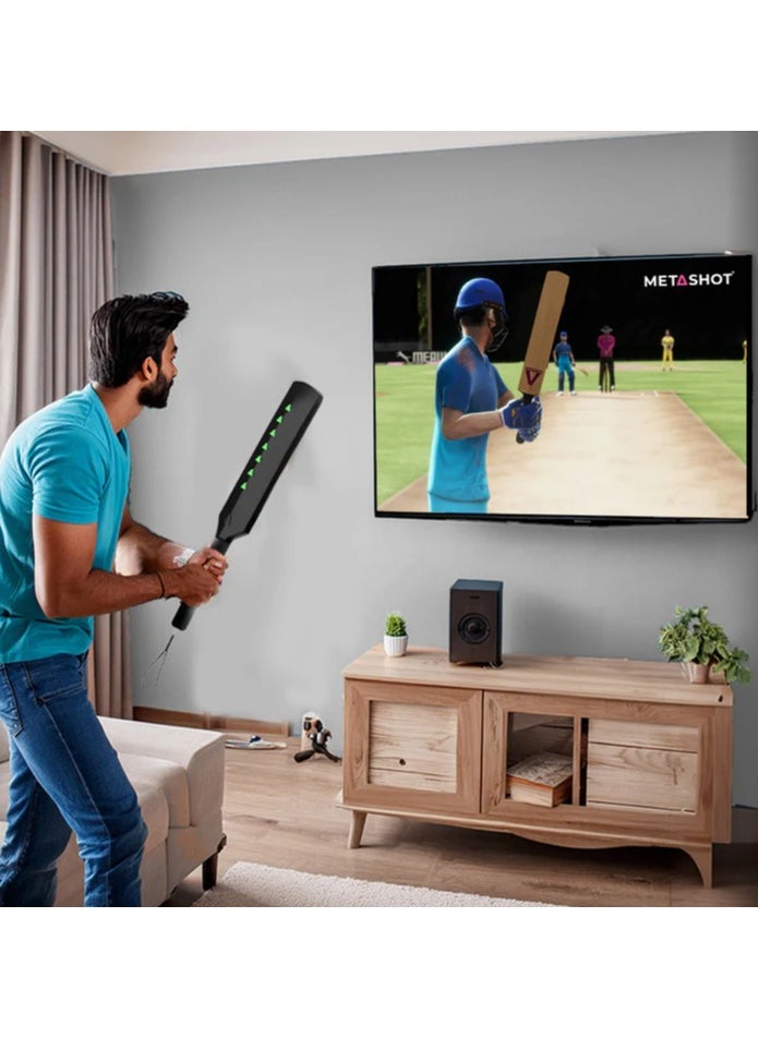 Merlin Metashot Augmented Reality Smart Cricket Bat with Game Compatible with TVs, PC/Mac, iOS/Android, Tabs/iPad